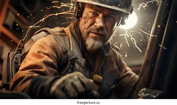 Construction Worker Welding