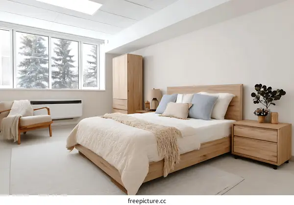Modern Beige Bedroom Interior Design
