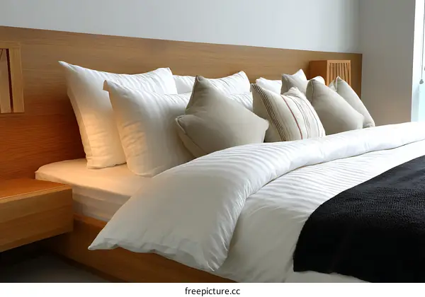 Modern Bedroom with Luxurious Bedding