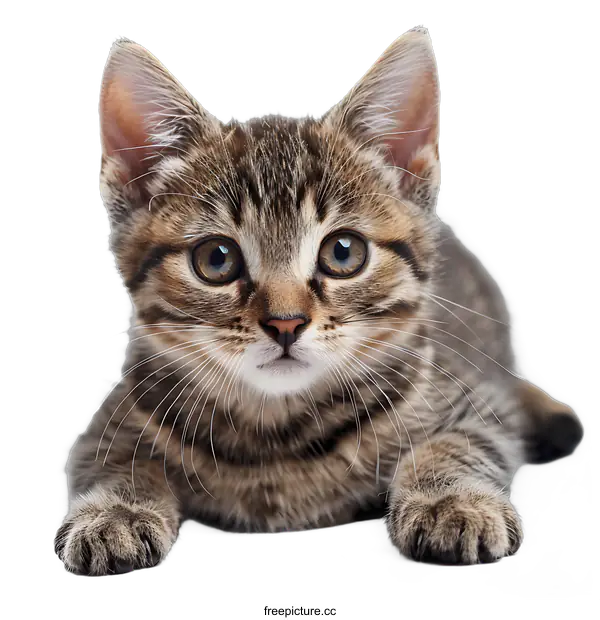 [Transparent Background PNG]Cute Kitten Portrait Against transparent background