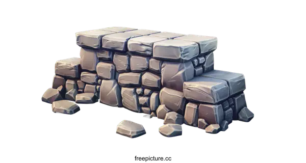 [Transparent Background PNG]Stone Wall on transparent background