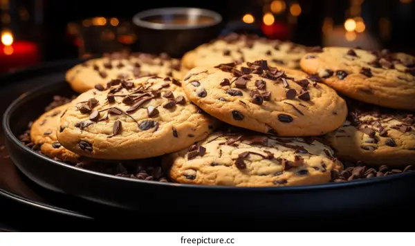 Close-up of Chocolate Chip Cookies