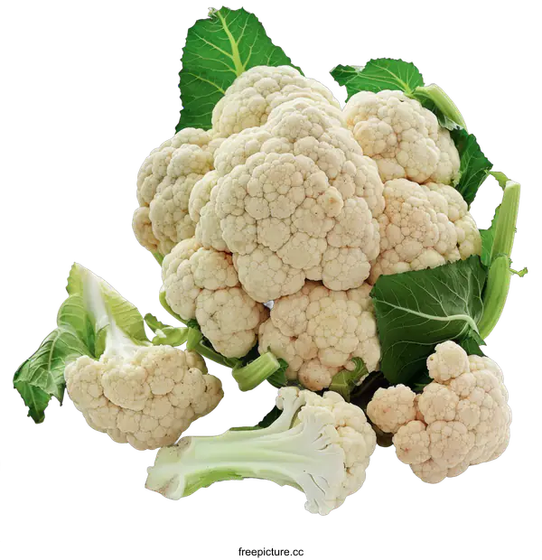 [Transparent Background PNG]Fresh Cauliflower on transparent background