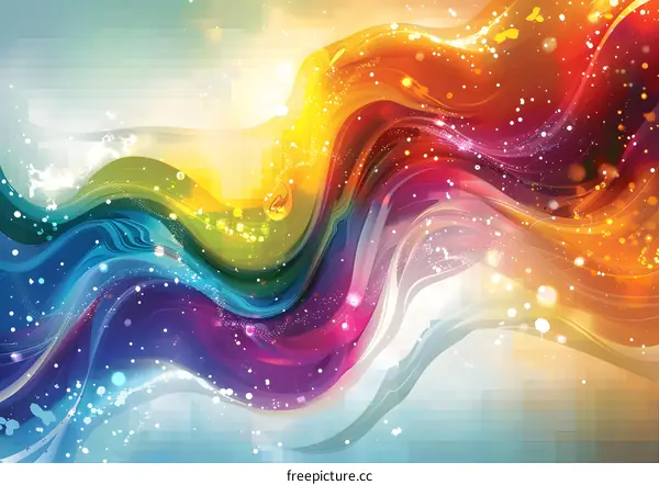 Shimmering and colorful halo