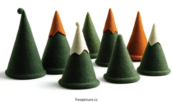 Handmade Felt Mountain Miniature Collection