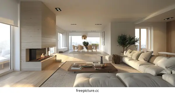 Bright and Airy Scandinavian Living Room