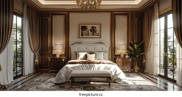 European-style luxury bedroom