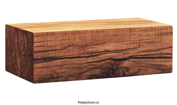 [Transparent Background PNG]Rustic Wooden Beam Shelf Support