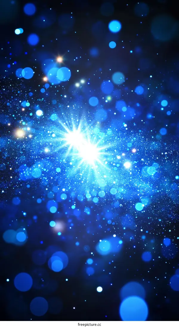 Abstract Blue Sparkle Background