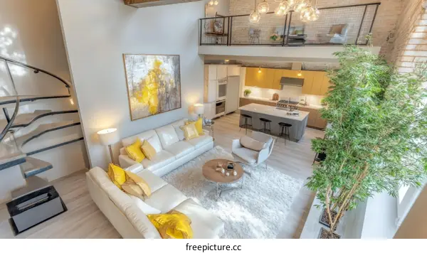 Modern Open Concept Loft Living Area