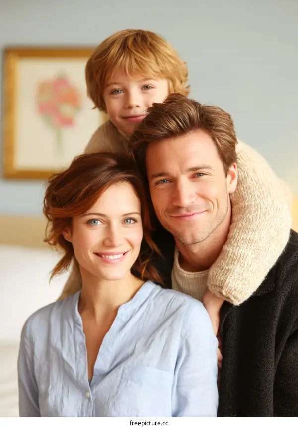 Happy Family Portrait Indoor