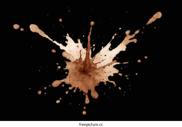 Coffee Stain Splash Abstract Background