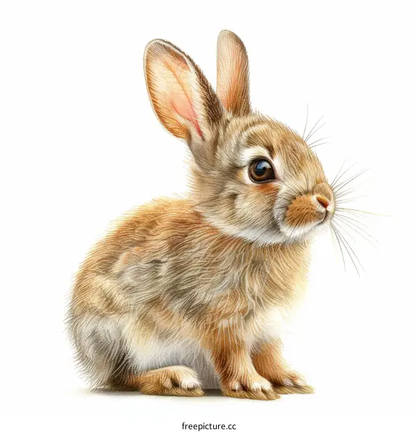 A cute bunny rabbit with big ears