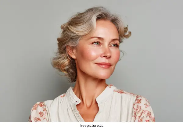 Mature Woman Portrait with Elegant Style