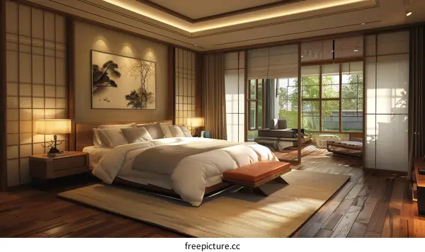 Modern Japanese Bedroom Interior Design