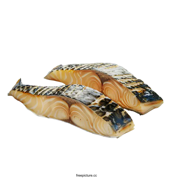 [Transparent Background PNG]Two Grilled Fish Fillets