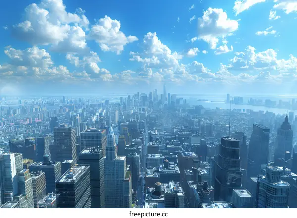 Panoramic View of a Modern Cityscape