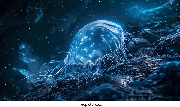 Abstract Glowing Jellyfish