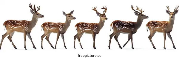 Four Spotted Deer in a Row
