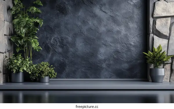 Modern Minimalist Plant Display Interior Design