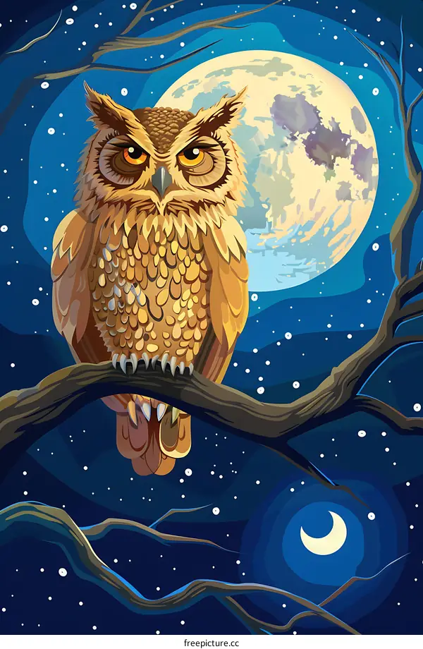 Night Owl Under The Moon