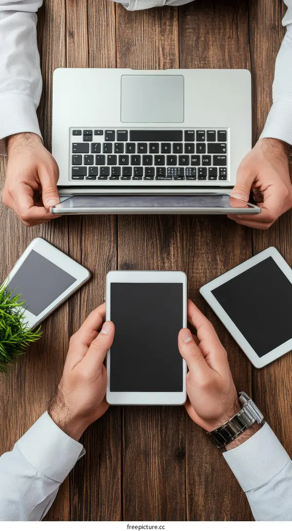 Business People Working on Digital Devices