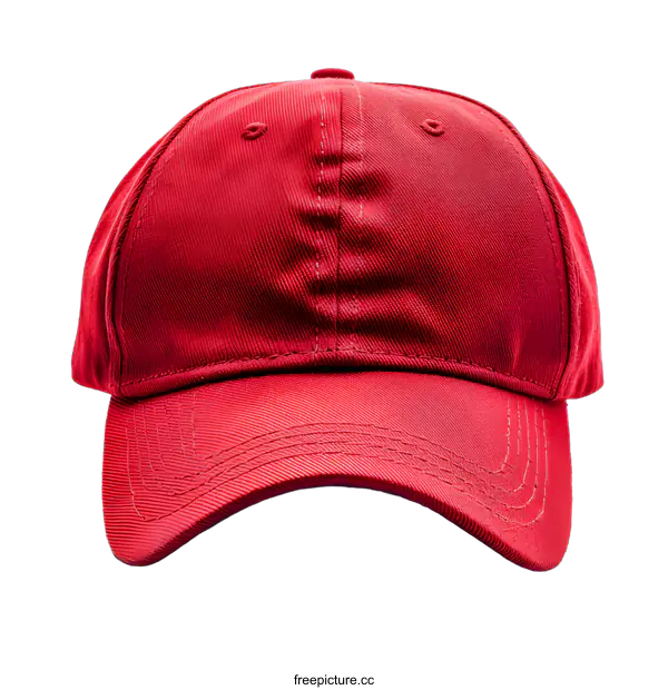 [Transparent Background PNG]Red Baseball Cap Isolated On White Background