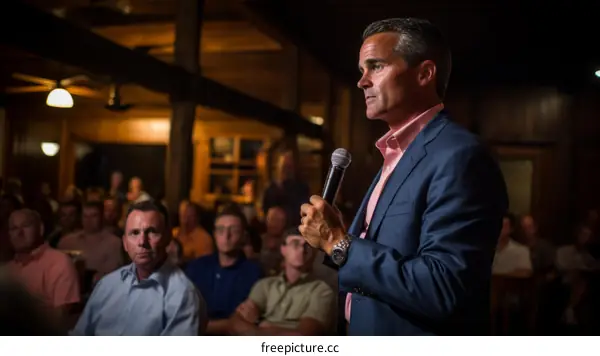 US Senator Tom Cotton speaks at a town hall