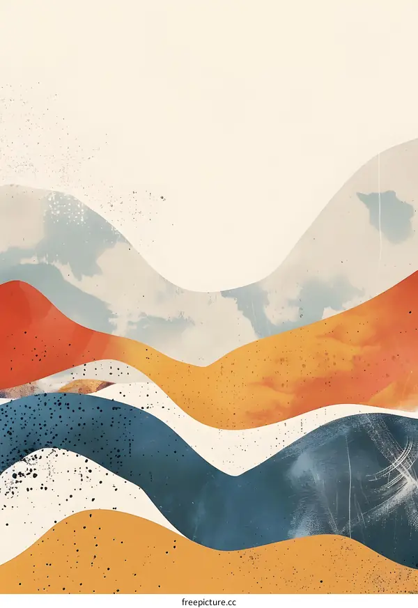 Abstract Wave Background With Colorful Tones