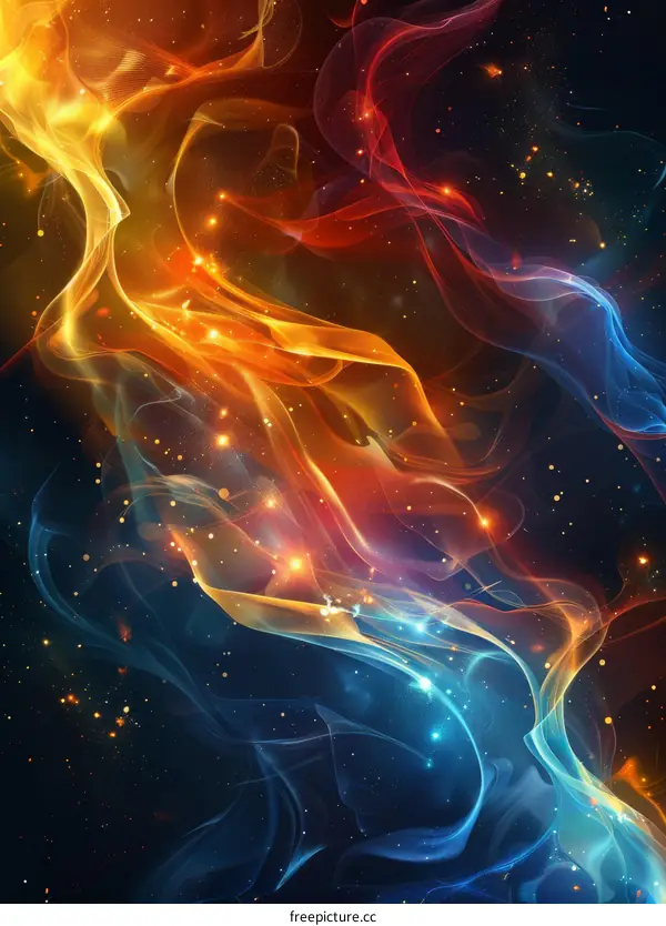 Abstract colorful smoke background