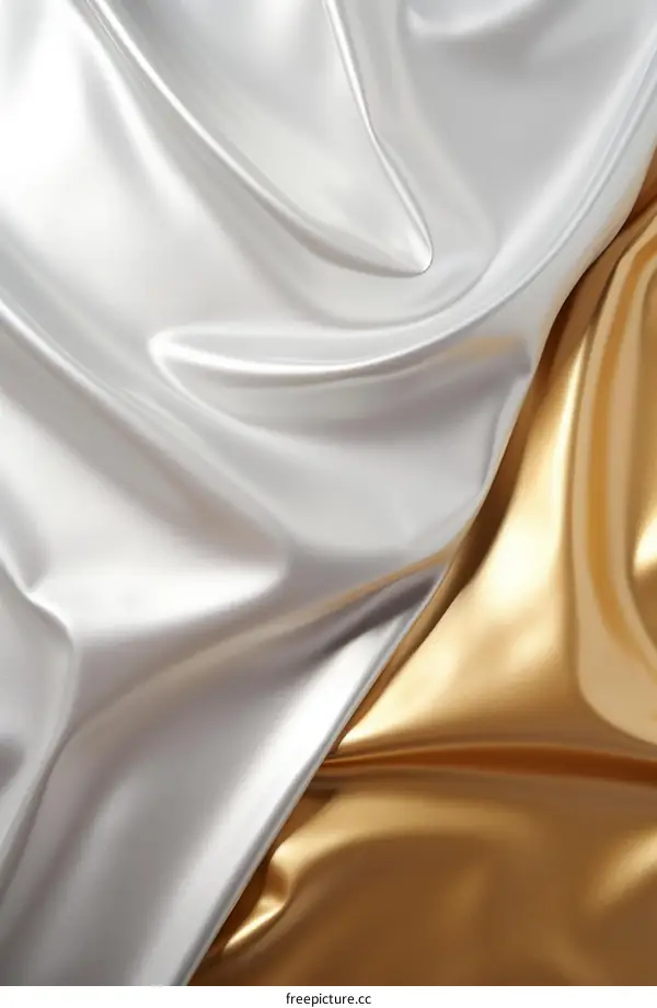 Gold and Silver Silk Texture Background
