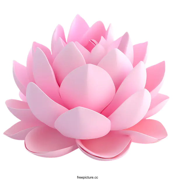 [Transparent Background PNG]Pink Lotus Flower Illustration