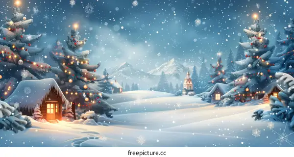 Snowy Christmas Village