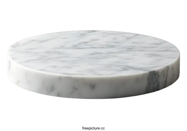 [Transparent Background PNG]Elegant Round Marble Serving Tray