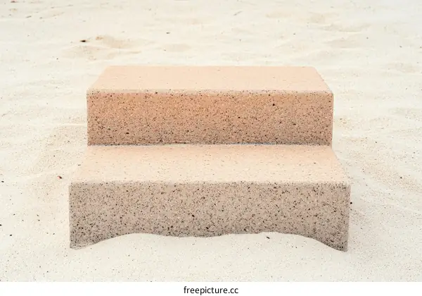 Two Steps on the Beach Sand