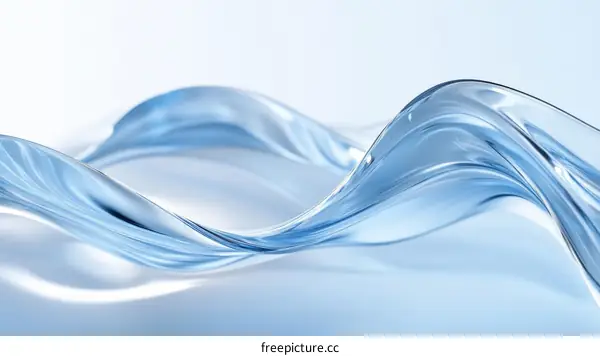 Abstract Blue Liquid Waves