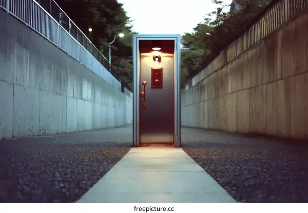 Urban Alleyway Small Metal Doorway