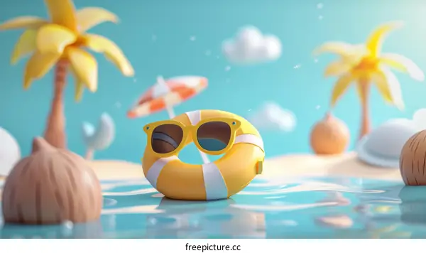 Summer Vacation Essentials: Lifebuoy & Sunglasses