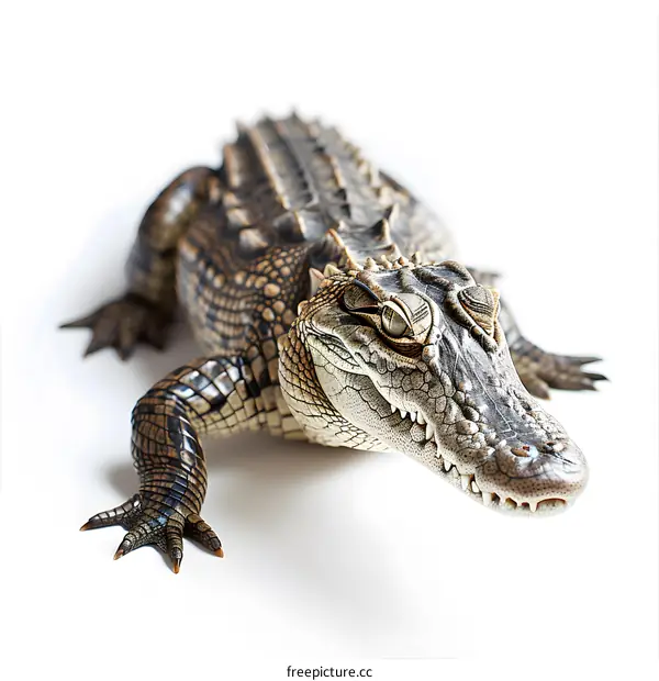 A close up image of a crocodile