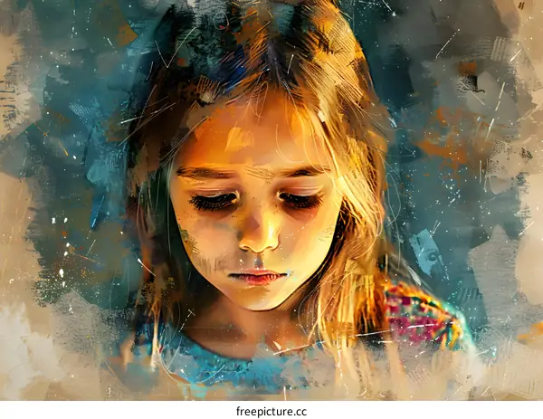 Portrait of a sad looking girl