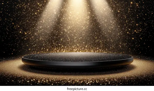 Luxury Gold Glitter Display Stage