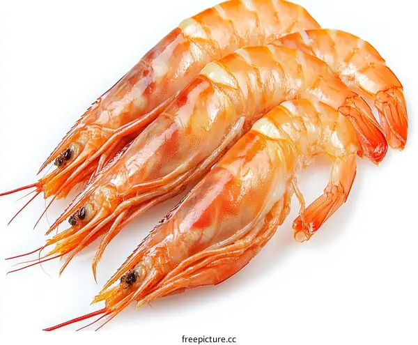 Fresh Prawns Close-up Image