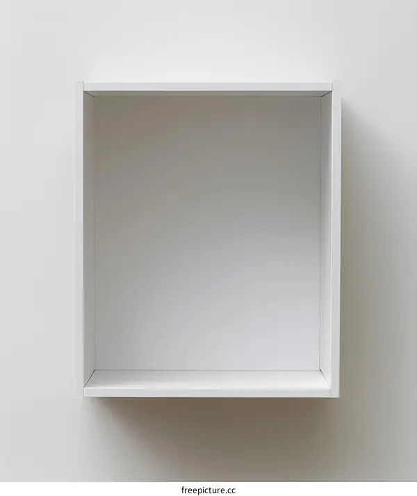 Empty White Shelf on Wall Minimalist Home Decor