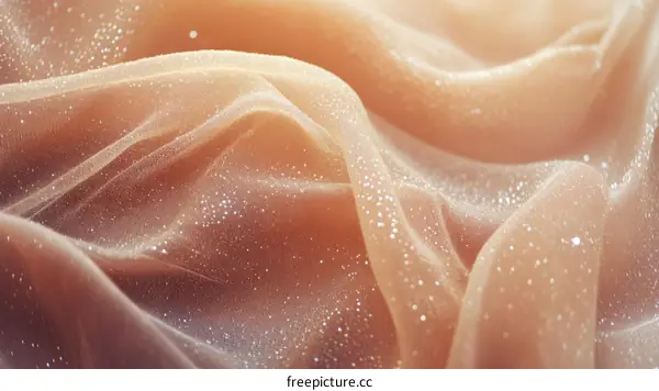 Delicate Glittering Beige Fabric Texture