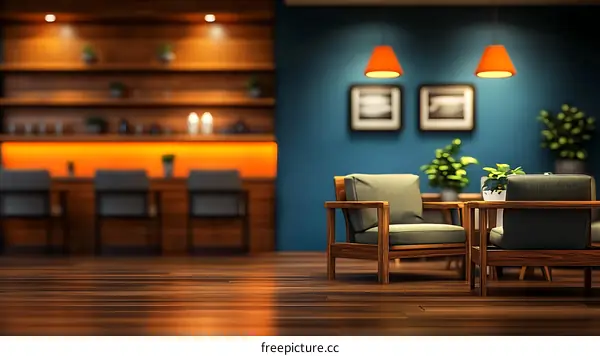 Modern Cozy Living Room Interior Design Illustration