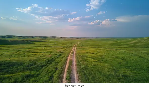 A road through the prairie