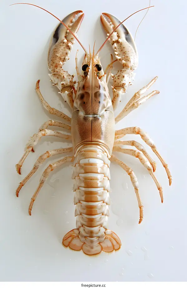 Fresh Lobster on White Background