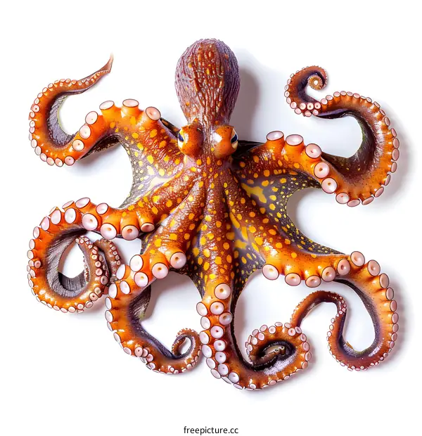 Octopus on white background