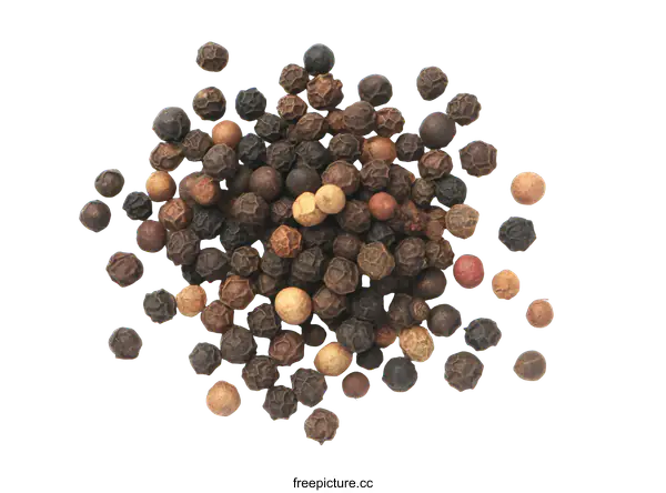 [Transparent Background PNG]Colorful Peppercorns on White Background