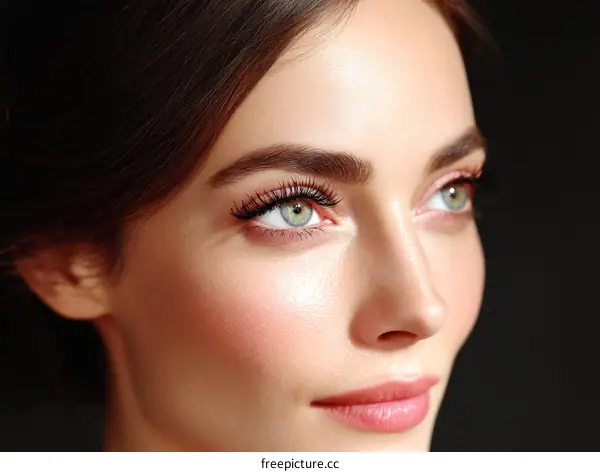 Close-up Beauty Portrait of a Caucasian Woman